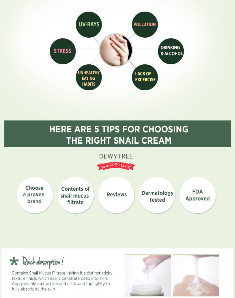 snail cream tip